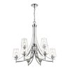 Z-Lite Joliet 9 Light Chandelier, Chrome & Clear 473-9CH